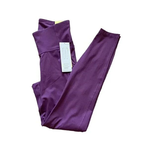 All In Motion Purple High Rise  Contour Power Waist Womens Girls Leggings SZ XS - Picture 1 of 11